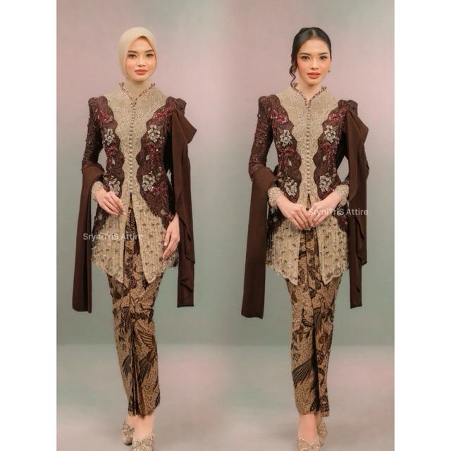 Sewa Kebaya Ivory Studio RTW || Letters of Her | Gunapriya Shanti Kebaya in Chestnut on Mocca