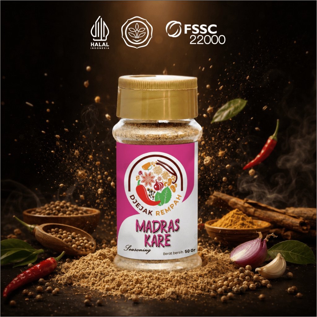 Bumbu Kari Madras Instan Premium 50g | Madras Curry Powder Seasoning | Bumbu Kari India Bubuk Alami 