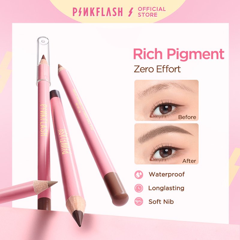 PINKFLASH Ohmyemoji Pensil Alis Anti Air Tahan Lama -4 Warna E02