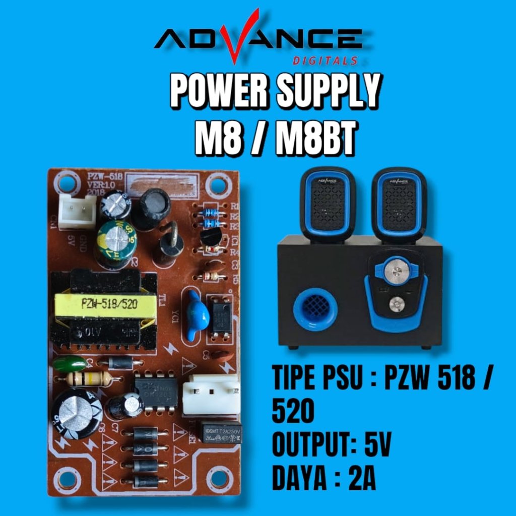 POWER SUPPLY SPEAKER AKTIF ADVANCE M8BT M8 M 8BT M8 PSU SEPEKER ADVANCE M8