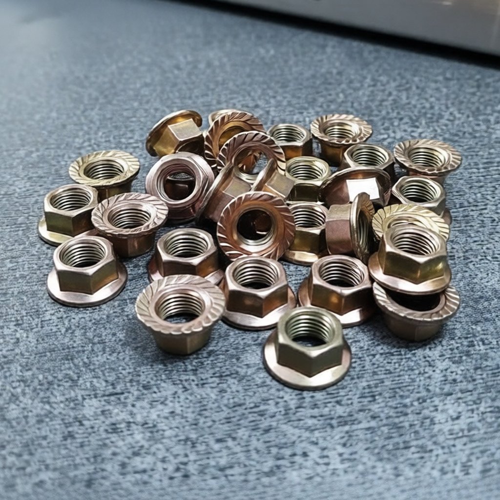 5pcs MUR FLANGE M12 KUNING / MUR TOPI / BAUT 17 KUNCI 17