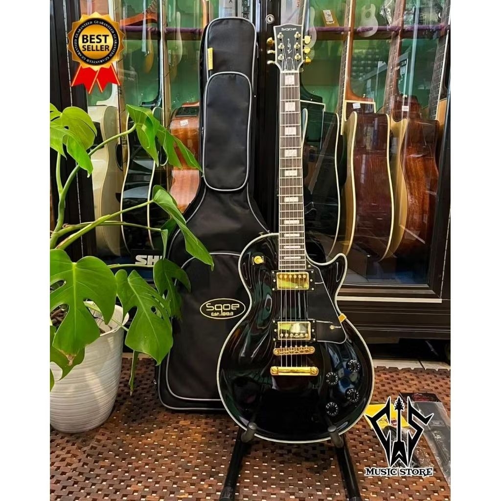 Gitar Elektrik SQOE Selp 300 Black Beauty