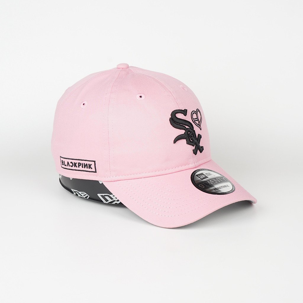 topi new era original blackpink x mlb chicago white sox pinkA