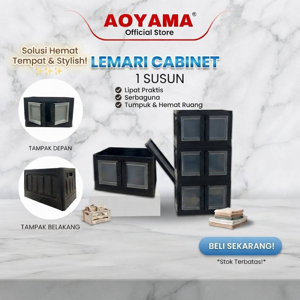 LEMARI CABINET 1 SUSUN / LEMARI AOYAMA / LEMARI MURAH