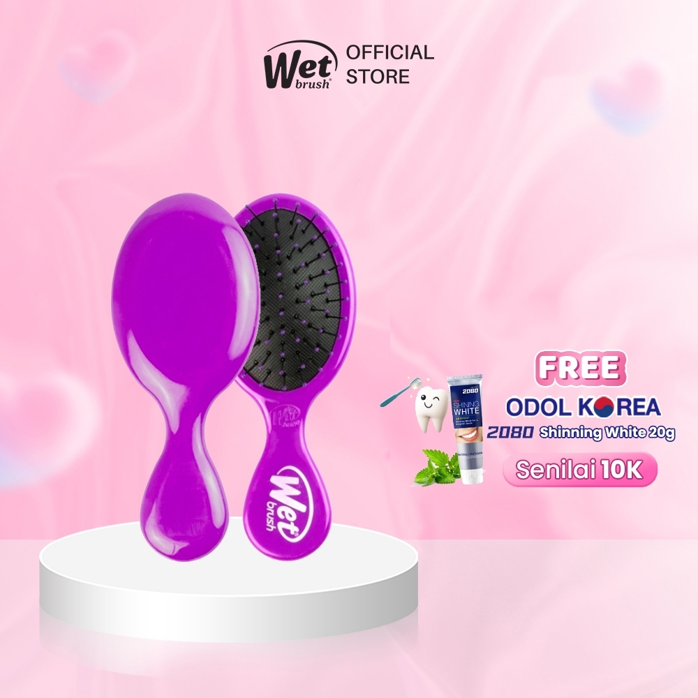 The Wet Brush MINI Purple - Sisir Rambut Anti Kusut Anti Rontok Detangle Hair Brush