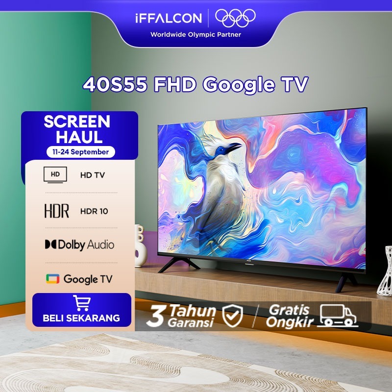 iFFALCON by TCL 40 inch S55 Series Google TV (Android 14) Smart Digital  - FHD - HDR 10 - Dolby Audi