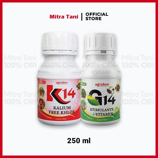 G14 K14 Pupuk Penyegar Tanaman dan Pembesar Buah Agroben Original 250 ML