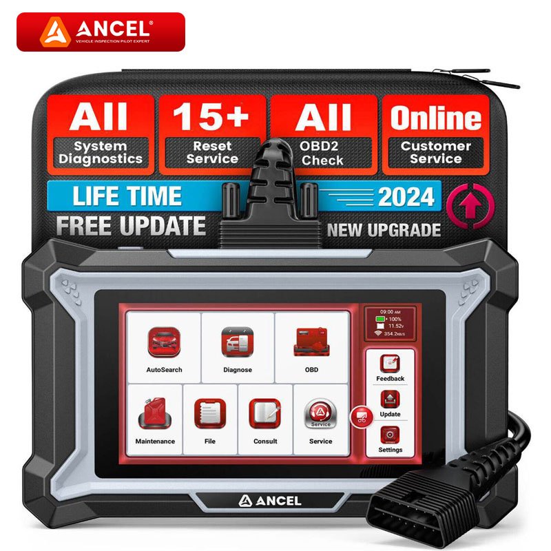 ANCEL DS200 OBD2 OBDII Scanner Mobil Active Test 15 Fungsi Reset Injector Coding Car Automotive Diag