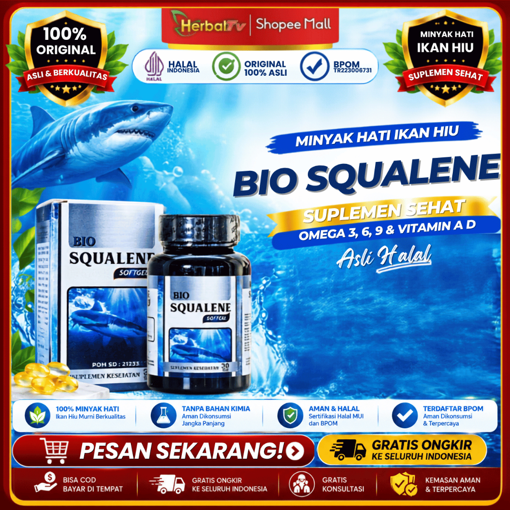 Minyak Ikan Bio Squalene Hati Ikan Hiu Original