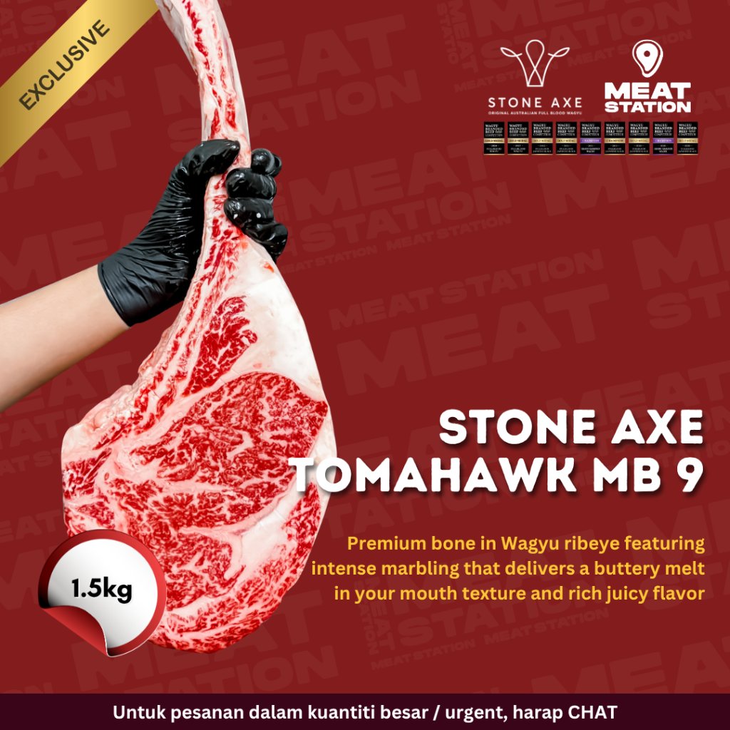 Stone Axe Tomahawk MB 9 / Potong 1 Tulang / Beef Steak