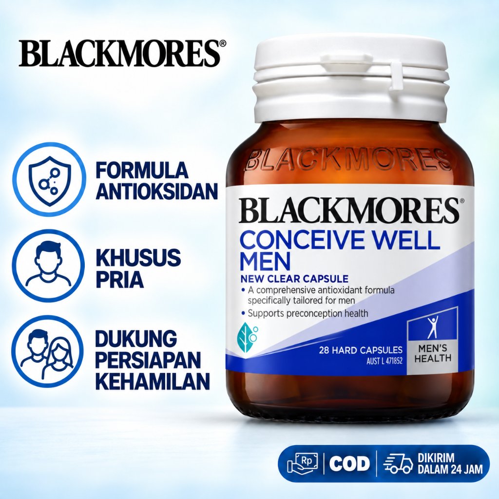 Blackmores Conceive Well Men 28 Kapsul Vitamin Pria untuk Promil Zinc Selenium Antioksidan