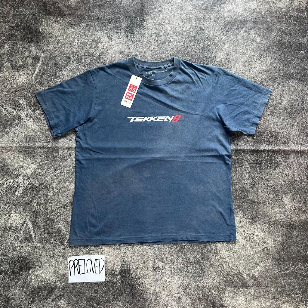 Tshirt Uniqlo UT x Tekken 8 Kaos Navy ukuran XL