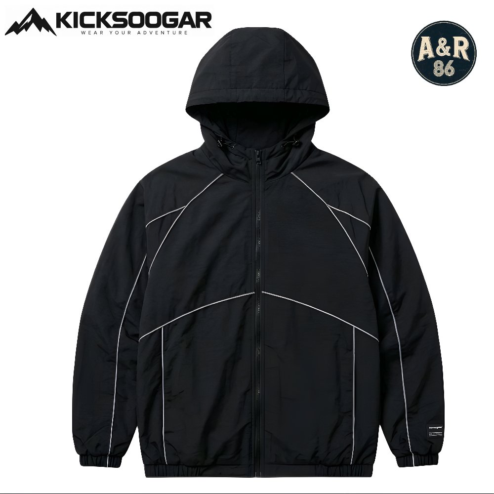 Kicksoogar Jaket Parasut pria Waterproof Hooded - Jaket Windbreaker Cowok Casual
