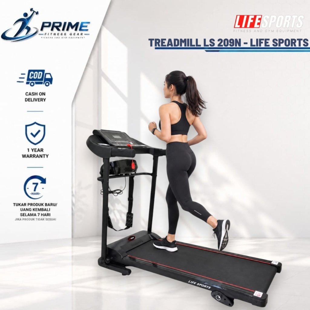 Walking Pad Fitness Gym Treadmill Elektrik Lifesports LS 209 N