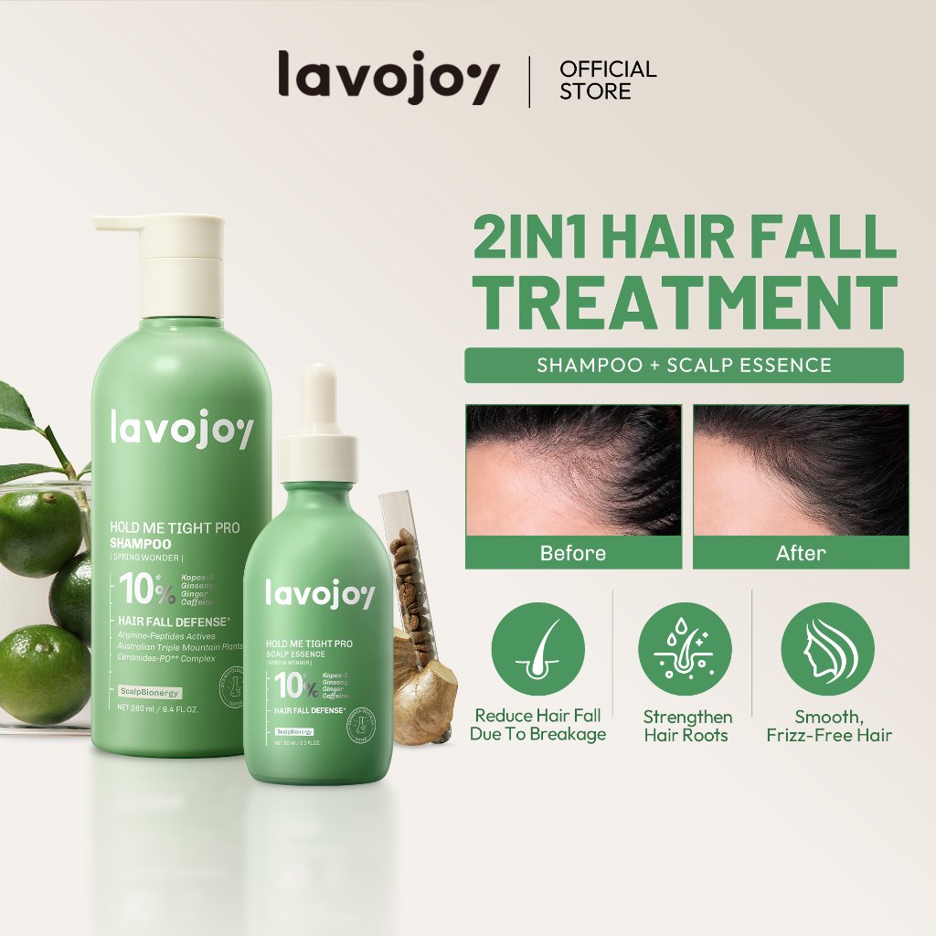 [BUNDLE] Lavojoy Hold Me Tight Pro Shampoo + Scalp Essence Spring Wonder 2in1 Bundle Set | Perawatan