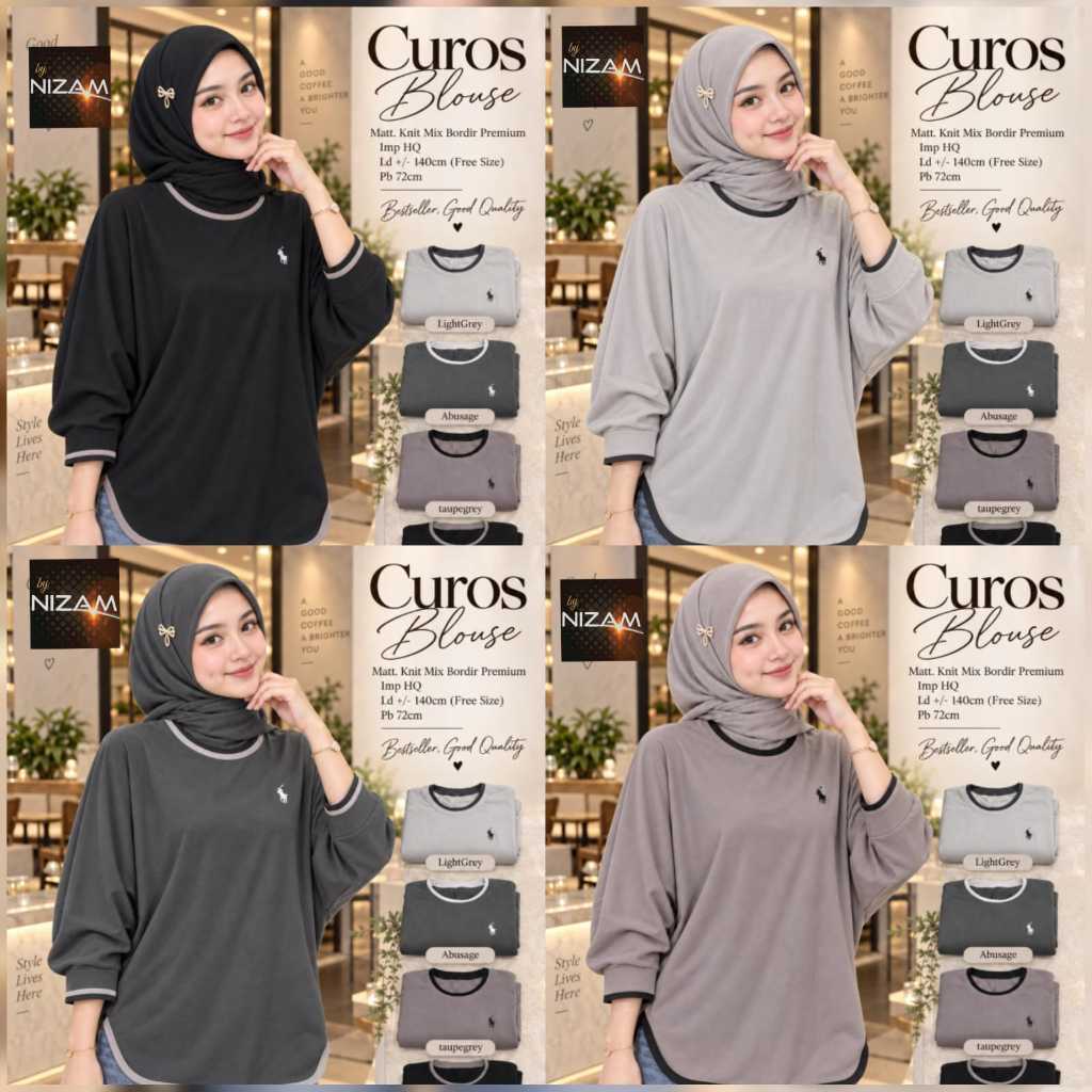Pakaian Wanita HQ CUROS BLOUSE From NIzAM FASHION STORE
