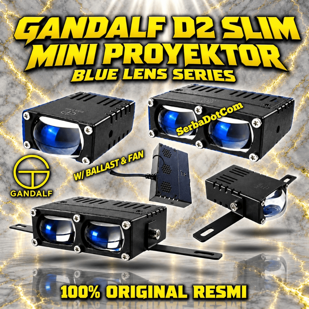 LAMPU TEMBAK BILED MINI PROJIE HAPAG D2 WATERPROFF SLIM SEPASANG MINI SOROT LASER PRO SUPERBRIGHT GA