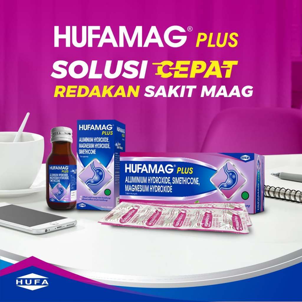 Hufamag Plus Tablet & Sirup Obat Maag Asam Lambung GERD