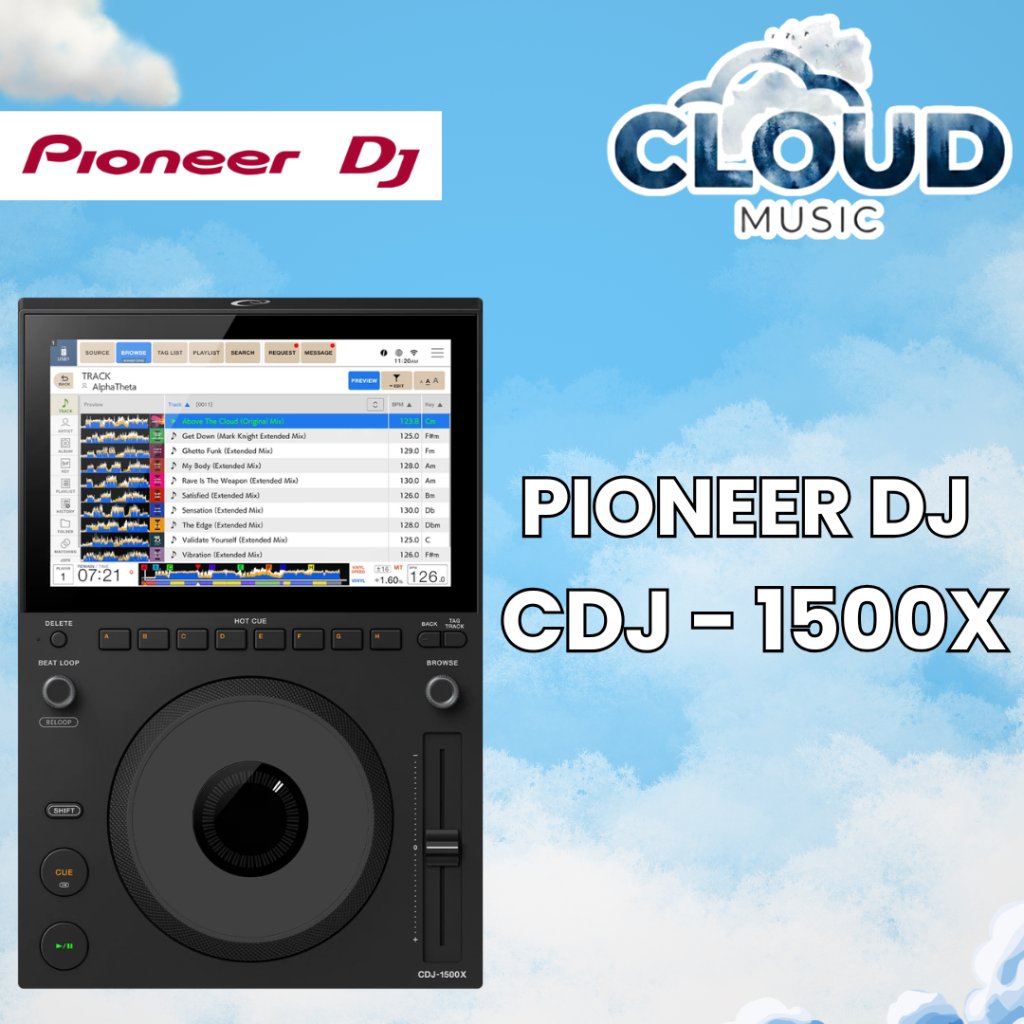 Pioneer DJ CDJ 1500X Compact High-Resolution Professional DJ Player