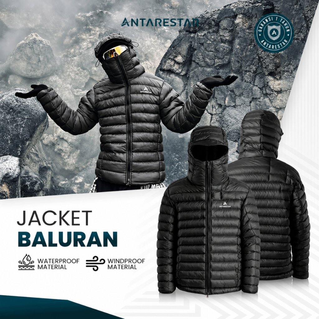 ANTARESTAR Official -Jaket Gorpcore Gelembung Baluran Puffer Jacket Gelembung Windbreaker Outdoor