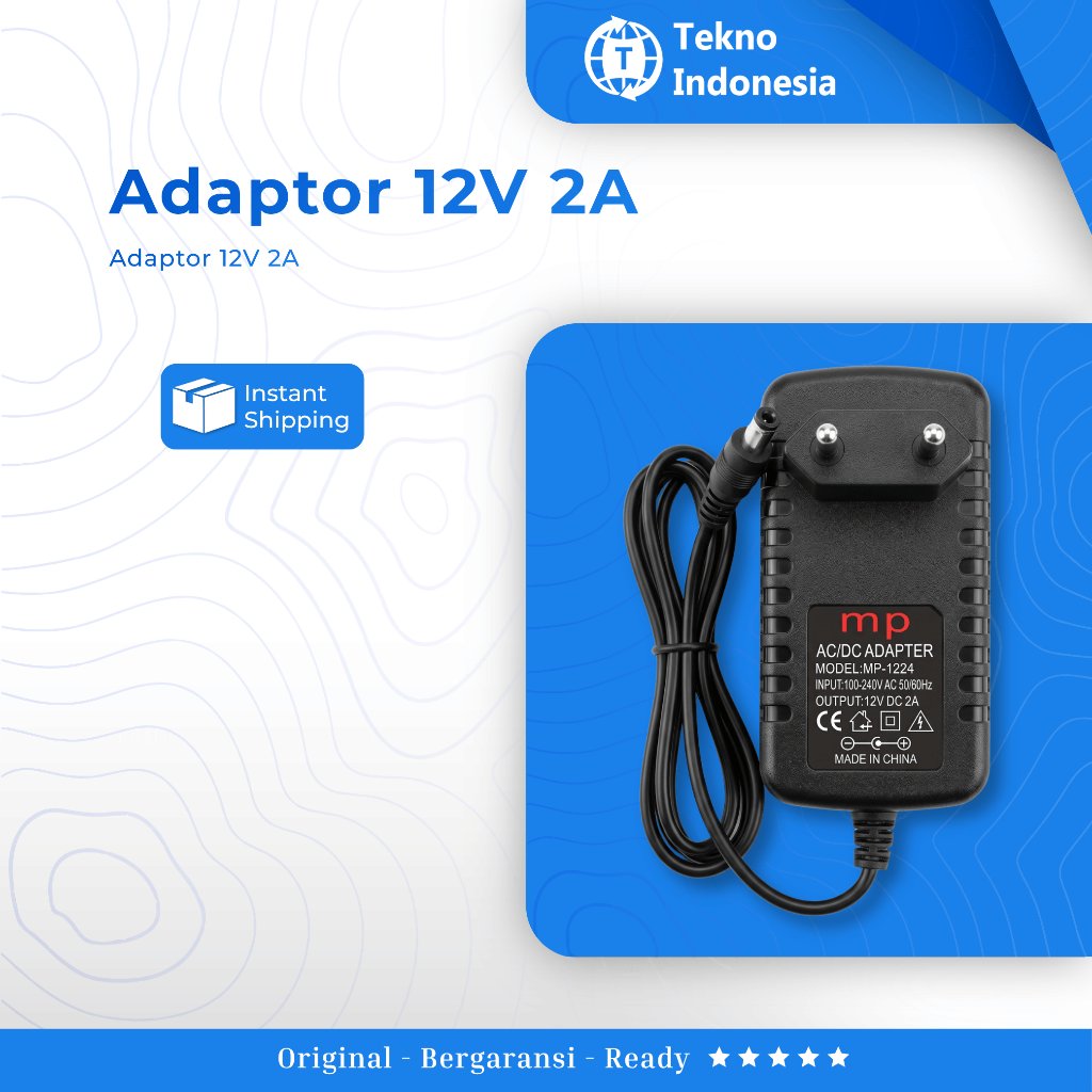 Adaptor 2A 12V CCTV Adapter 2 Ampere 12 Volt AC DC