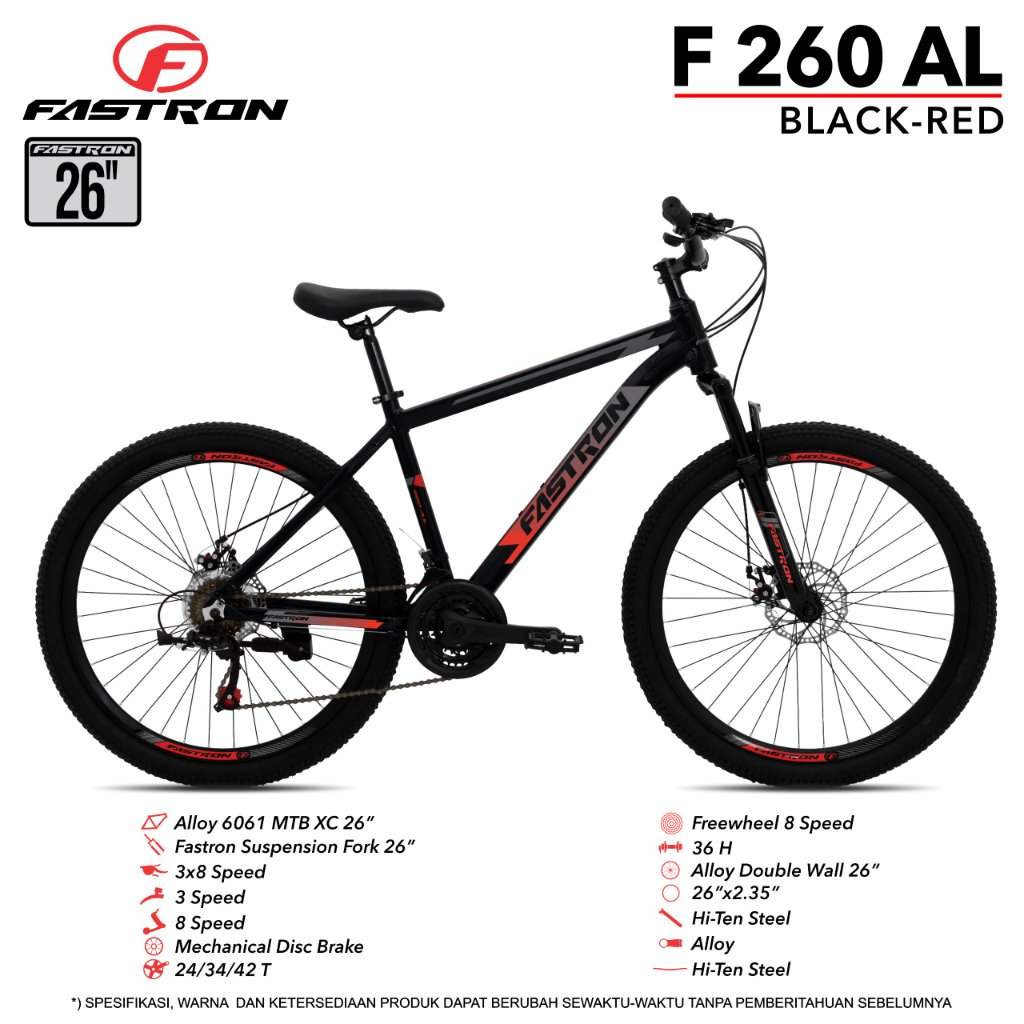 Sepeda Gunung 26 MTB FASTRON F 260 AL Alloy