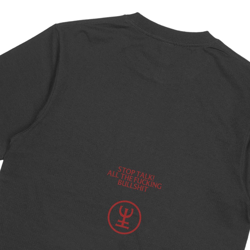Troy Company T-Shirt Dark Grey Stop Talk - Kaos Pria Lengan Pendek Abu Gelap MTD 3715