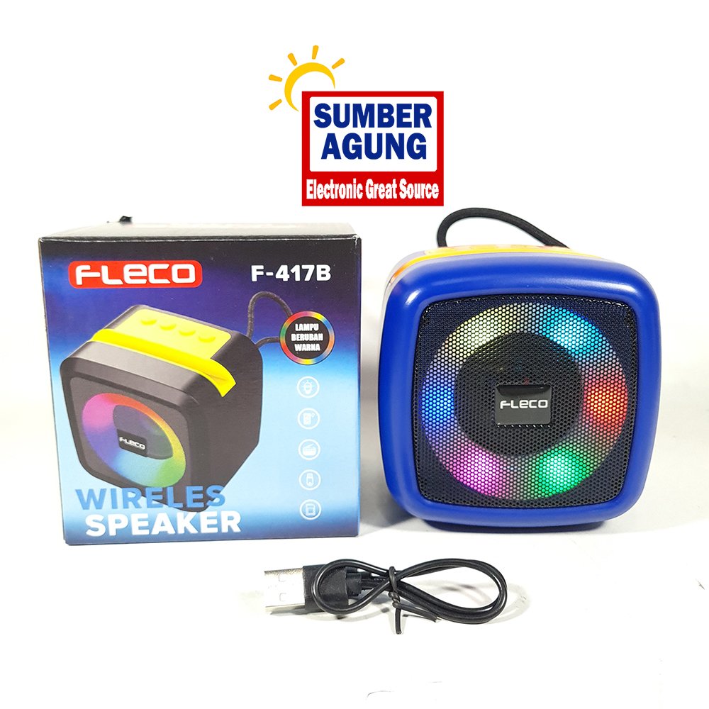Speaker Bluetooth Fleco F417B Speaker Mini Portable Superbass  Rechargeable