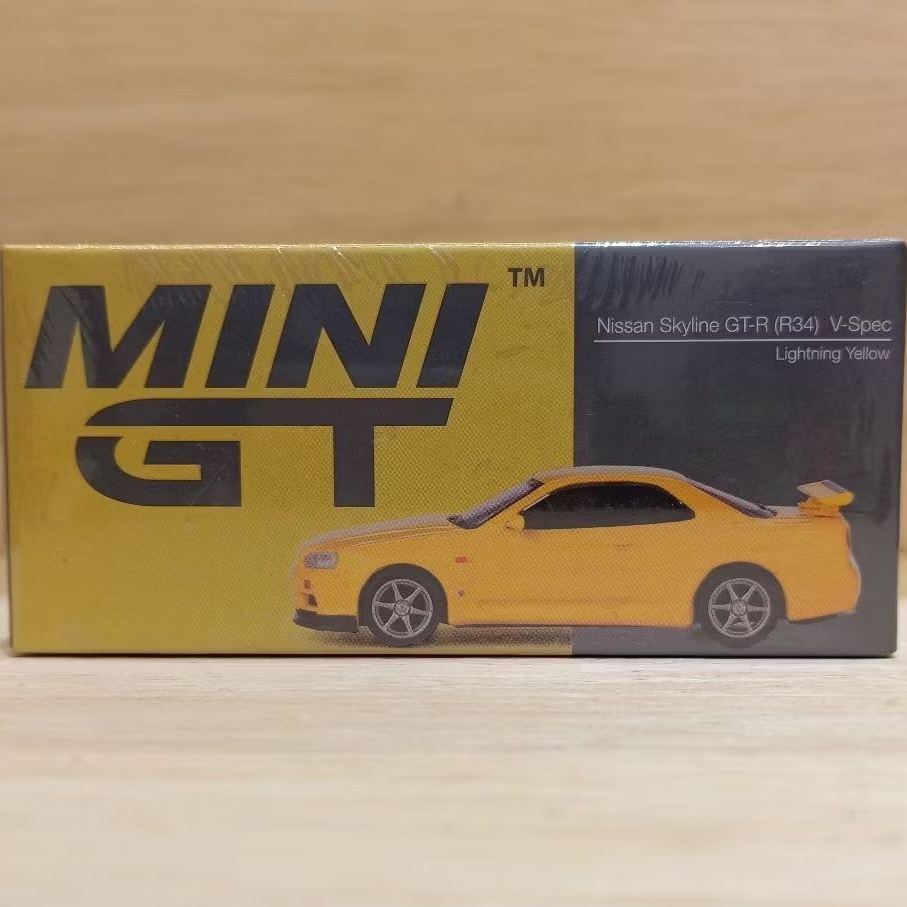 MINIGT 762 NISSAN SKYLINE GT-R R34 V-SPEC LIGHTNING YELLOW MINIGT