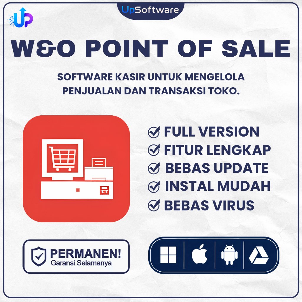 [S0442] Aplikasi Kasir Retail ( W&O Point of Sale ) Terbaru 2024 - Support andro 100% Garansi POS So