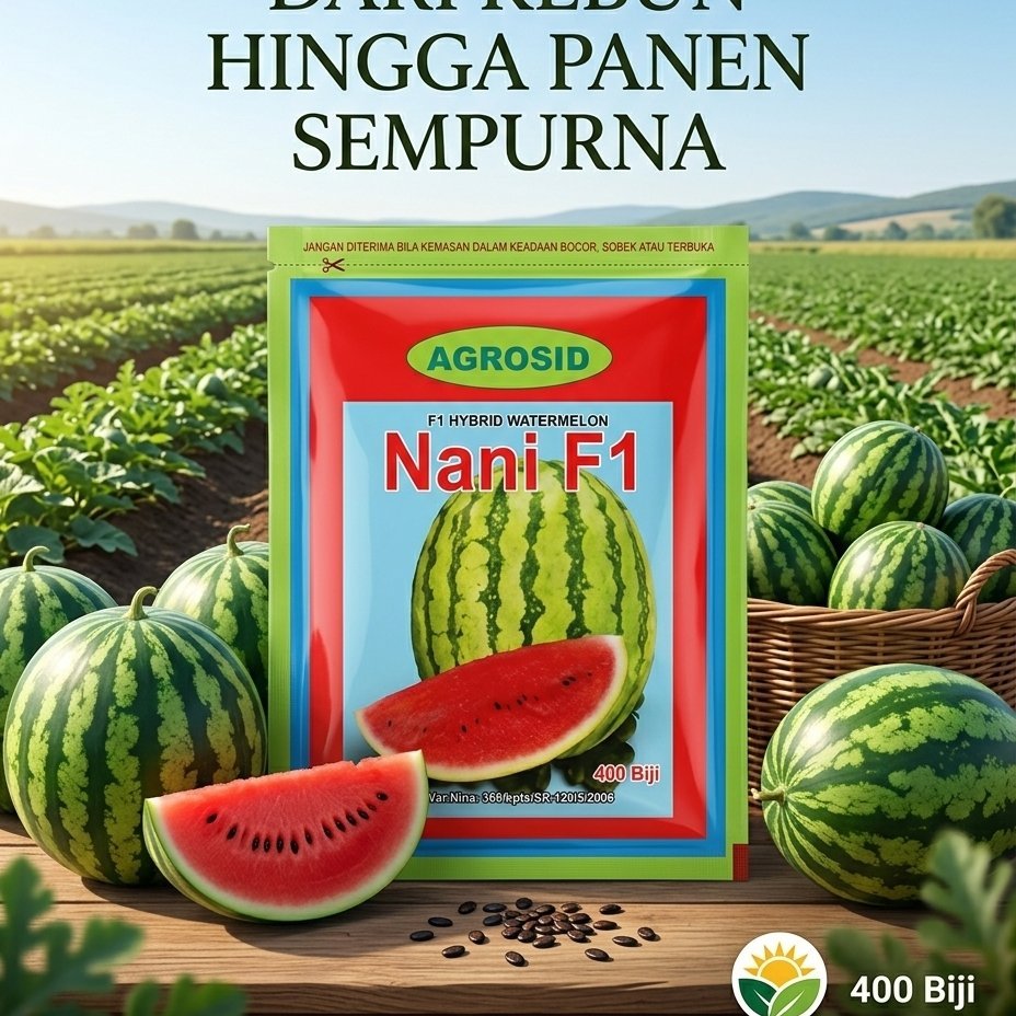 Benih Semangka Nani F1 400 Biji 20 Gram Original Primasid