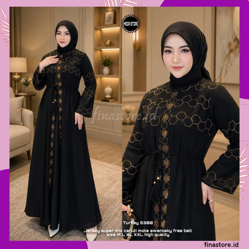 Gamis Terbaru / Gamis Wanita / Gamis Premium / Gamis Pesta / One Set / Setelan / Turkey Mega Store 5