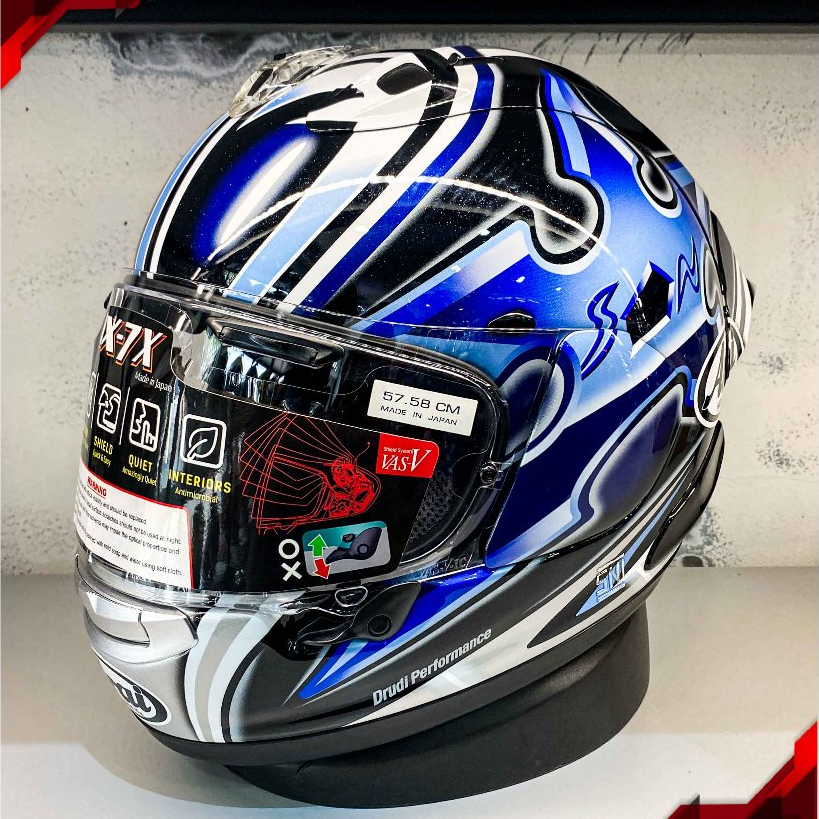 Helm Arai RX-7X Nakano Shuriken Silver Original Second 2nd Bekas RCX