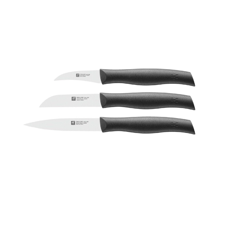 ZWILLING TWIN Grip Knife Set 3-Piece, Schwarz 38737-000, Pisau Dapur