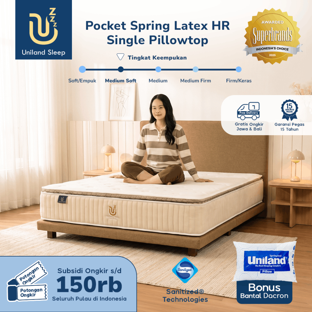 Uniland Sleep 200x200 / Super King Size / Kasur Busa / Pocket Spring