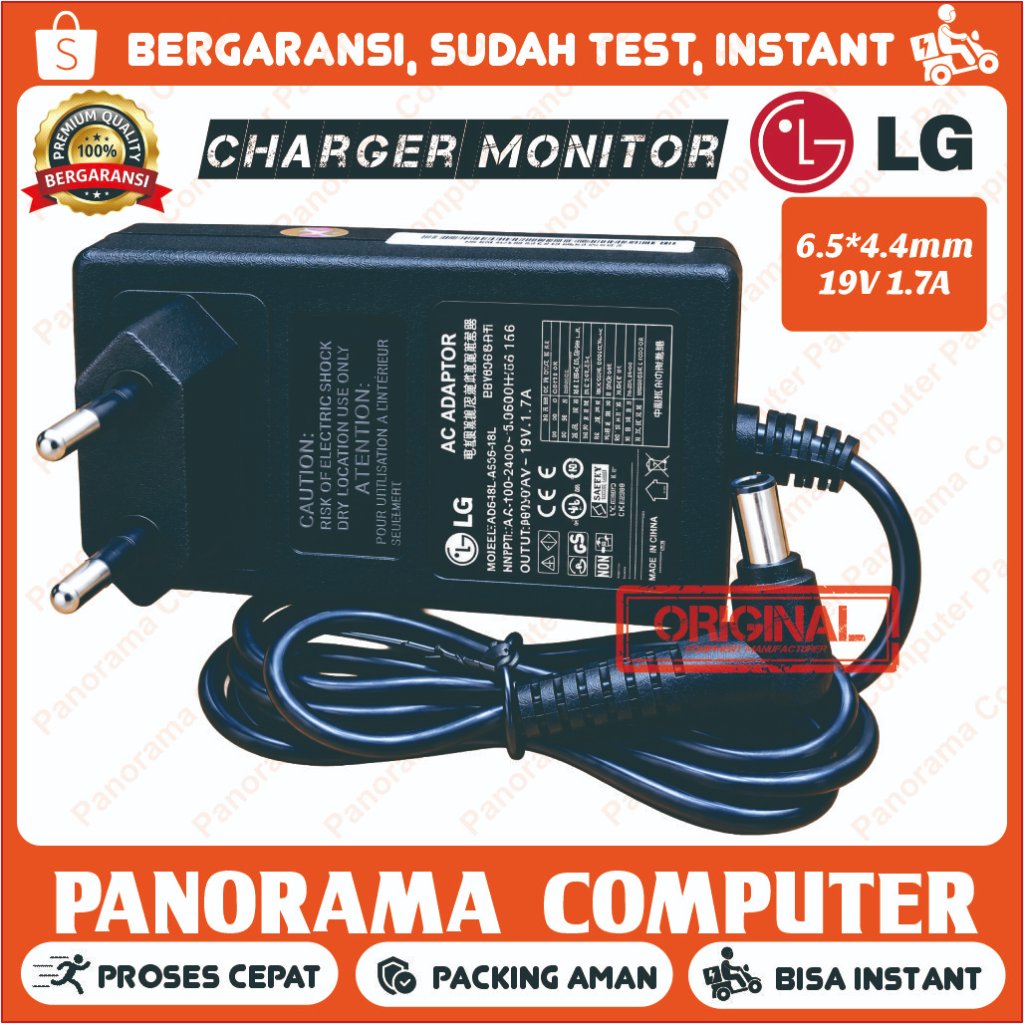 Adaptor LG Monitor E2242S E2242T E2342T E2442T 19V 1.7A 32W 6.5x4.4mm
