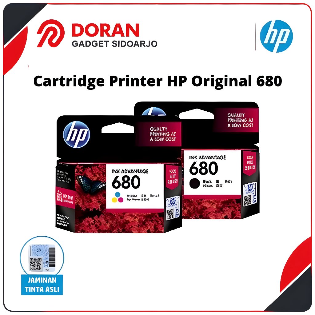 Tinta Printer HP Original 680 Black / DeskJet 2135 2677 5276