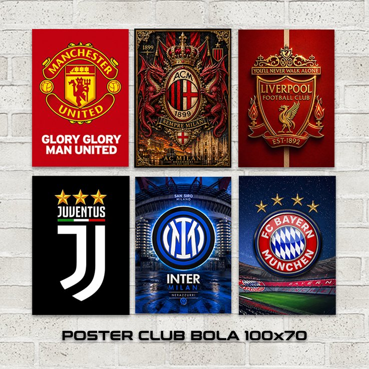 POSTER LOGO BOLA EROPA UKURAN JUMBO / Poster Bola Jumbo / poster kain / poster 100x70