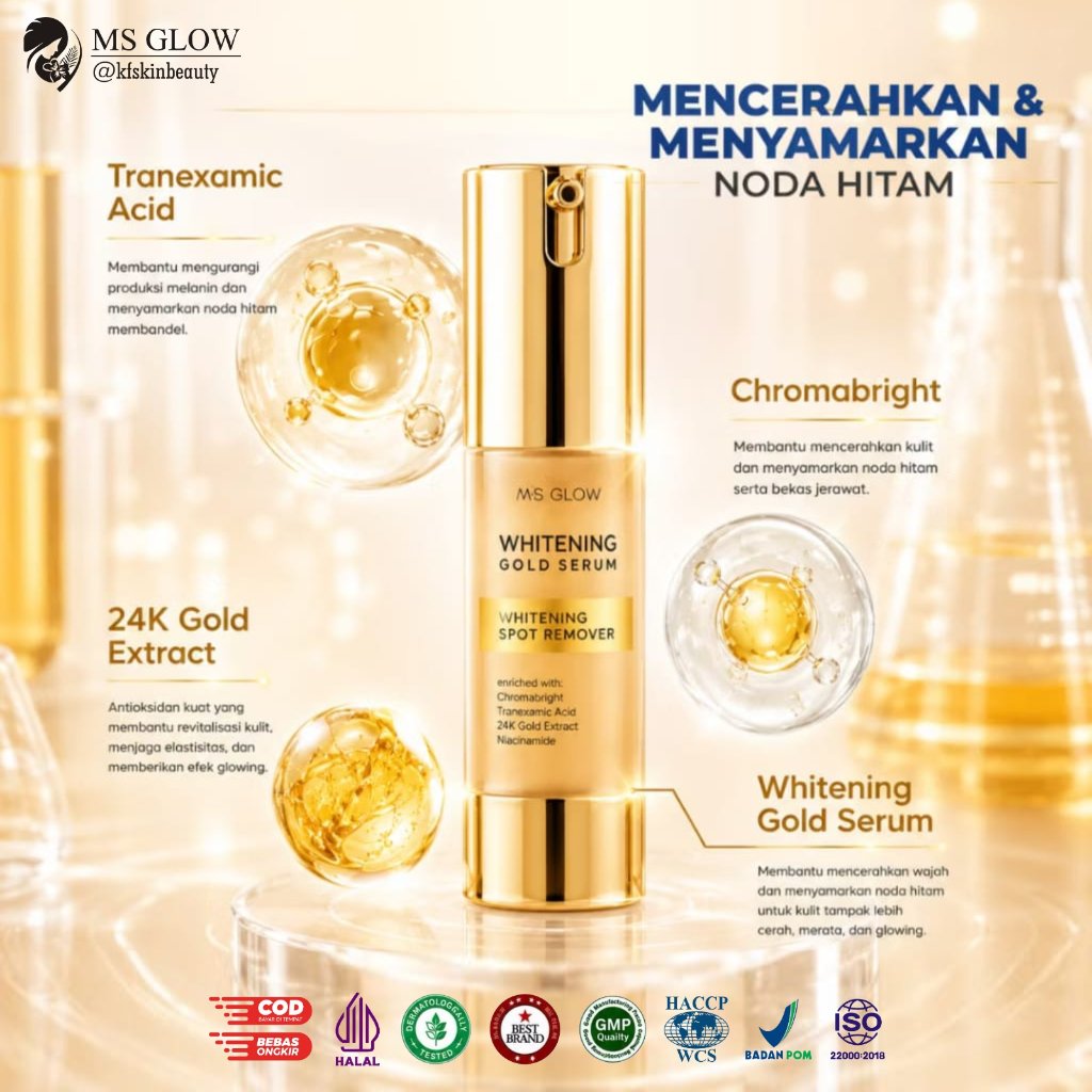 MS GLOW - WHITENING GOLD SERUM - 15 ML