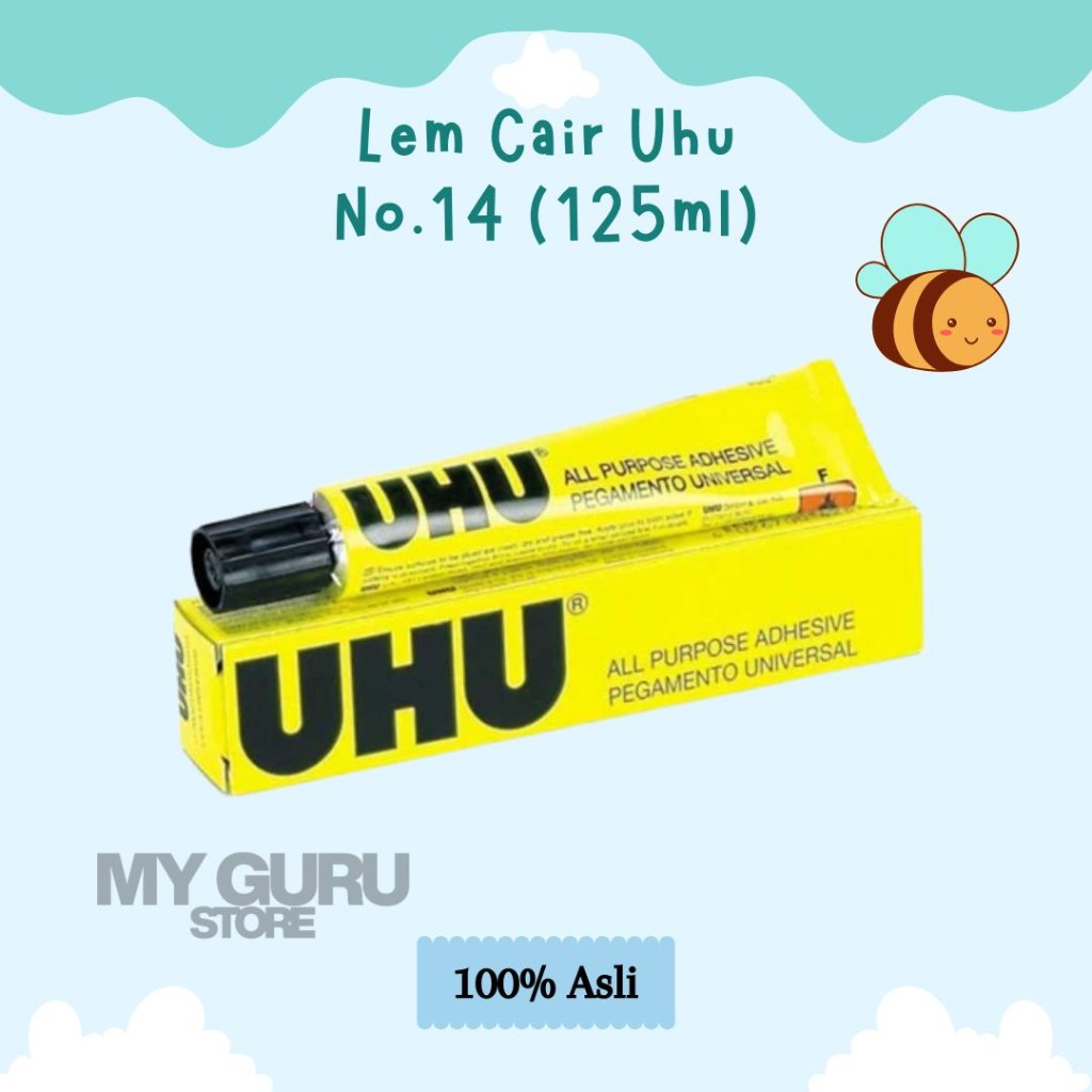 [PCS] LEM CAIR UHU 125 ML / LEM UHU SERBAGUNA BESAR / LEM UHU ALL-PURPOSE 125ML