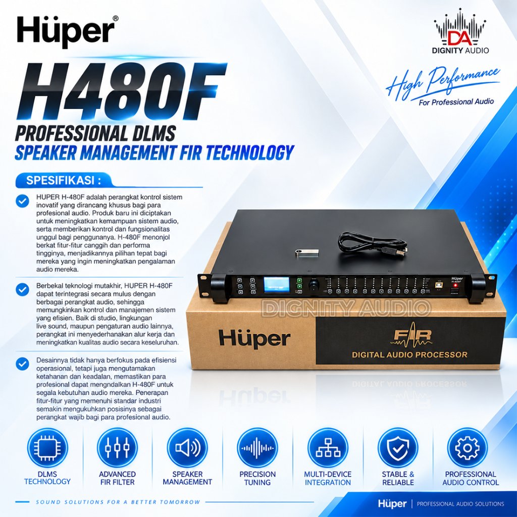 DLMS Speaker Management HUPER H480F | H 480F | H 480 F Original Terbaru