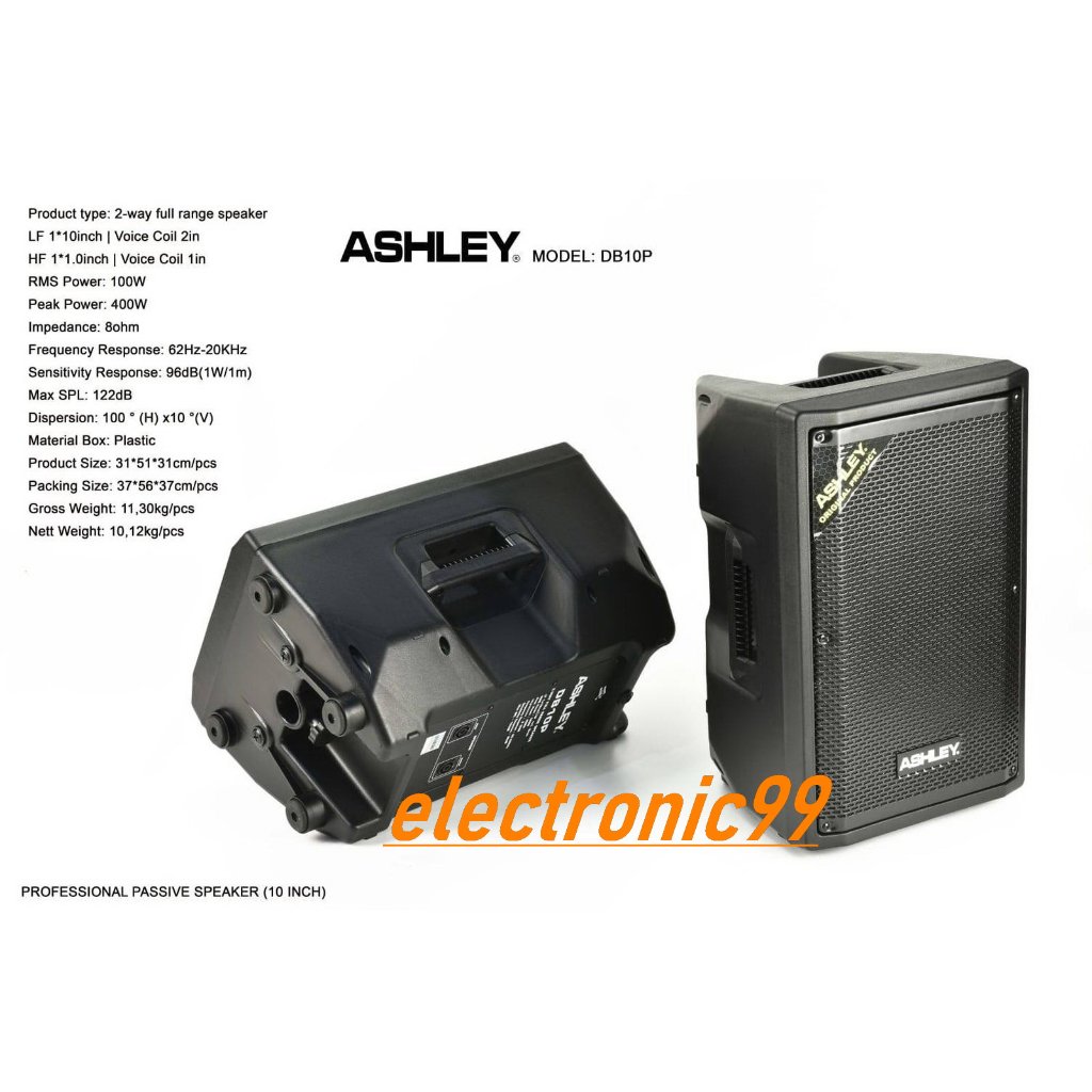 speaker pasif ashley db10p pasif db 10p speaker ashley db10 p 10 inch original
