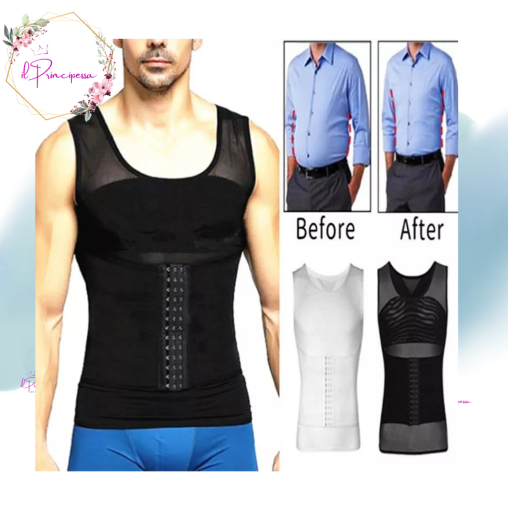MS041 MEN BODY SHAPING - KAOS DALAM PRIA - KORSET PRIA - KORSET COWOK