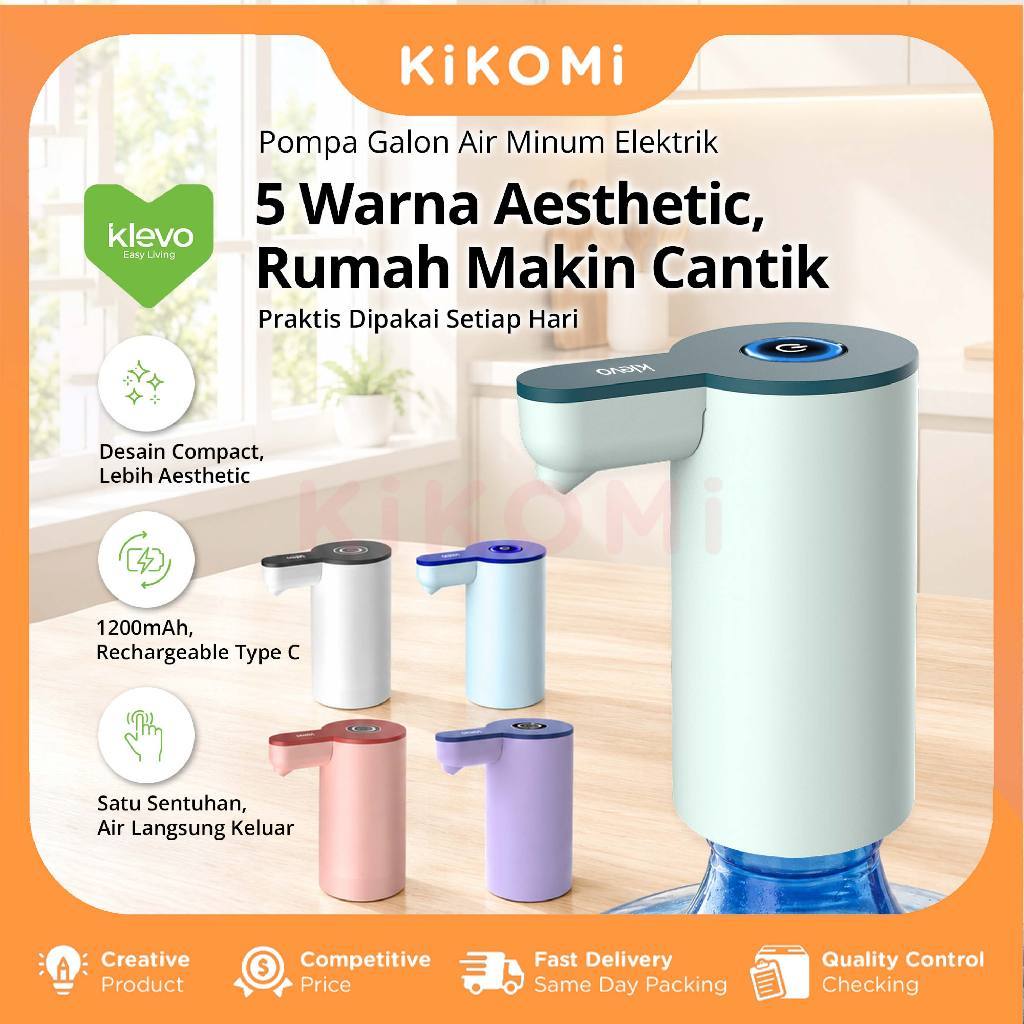 KLEVO KL-WP03 POMPA GALON ELECTRIC Rechargeable Type C Dispenser Air Minum USB Charge