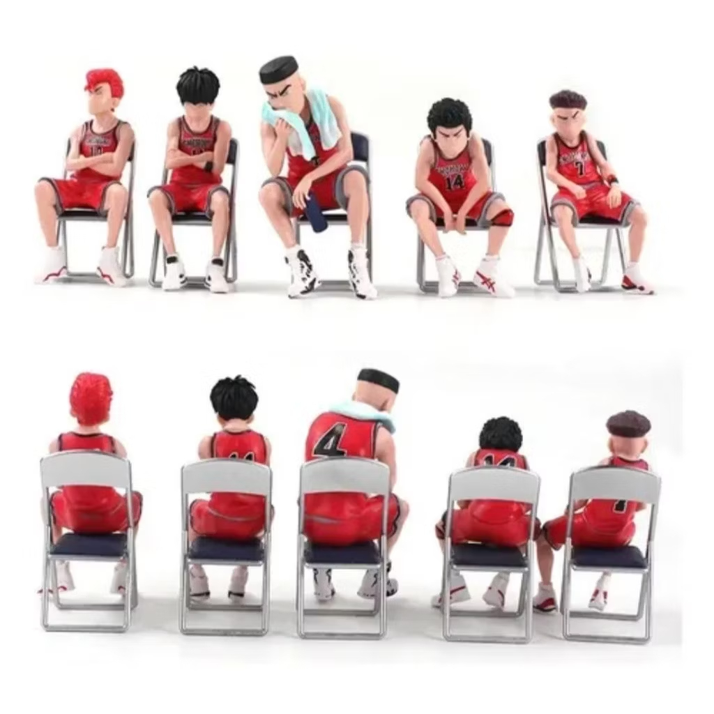 ( Bisa COD ) slam dunk shohoku on bench action figure slam dunk sitting