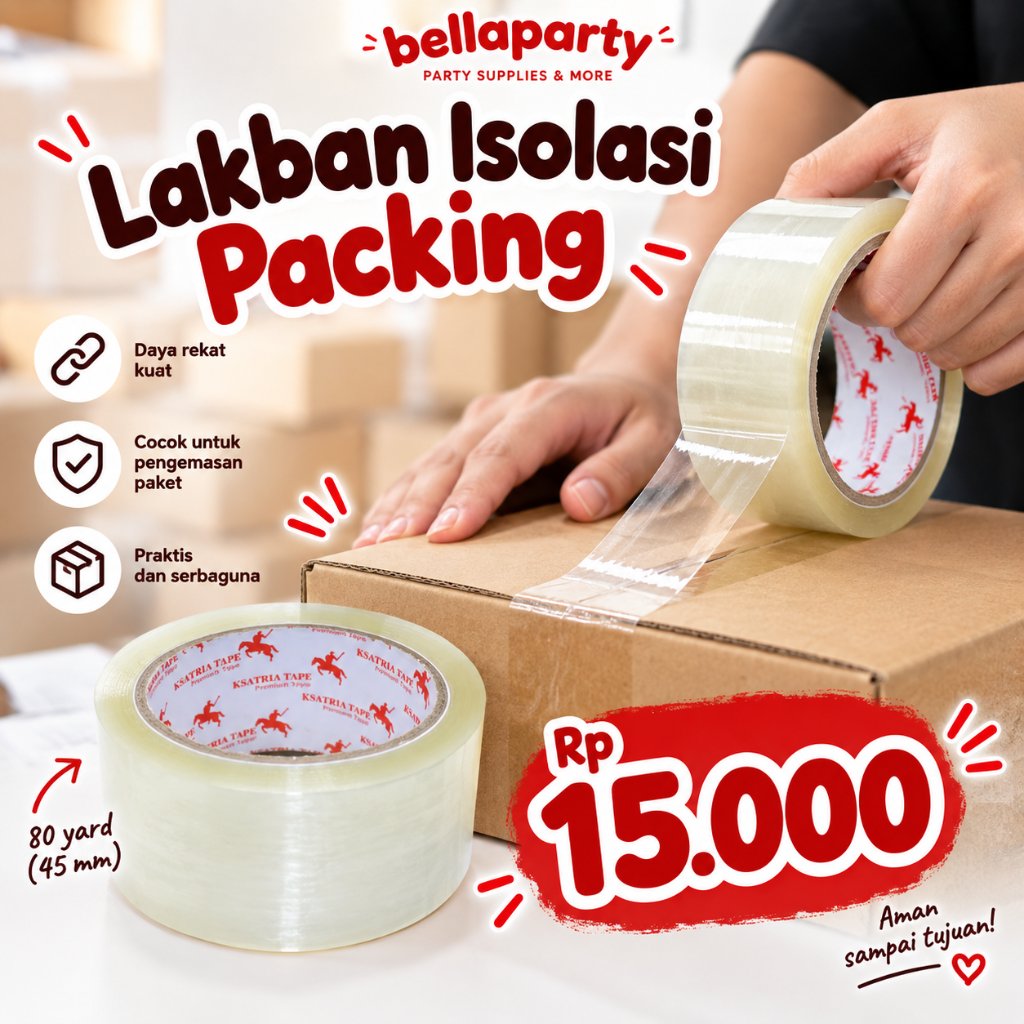 lakban bening isolasi paket isolasi bening transparan