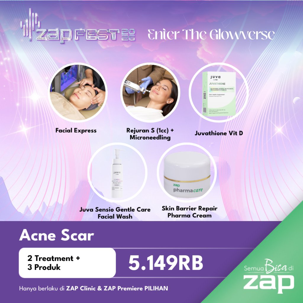 (Acne Scar 5) Facial + Rejuran S + Microneedling +  Juvathione Vit D + Juva Facial Wash +  Pharma Cr