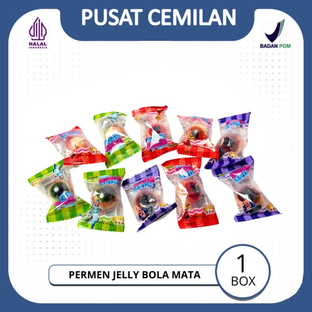 Permen Mata Jelly Gummy Unik & Lucu - Candy Jelly Kenyal Lembut dengan Visual Bola Mata Menarik Rasa