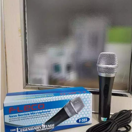 mic fleco f-333 new series microphone mic karaoke mic kabel panjang 5meter Mik