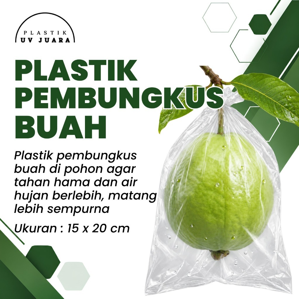 Plastik Pembungkus Jambu Kristal 15X20 100Lembar | Plastik Buah | Plastik Pembungkus Sawo | Plastik 